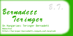 bernadett teringer business card